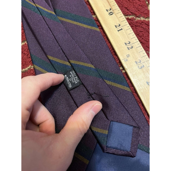 Vintage Men’s Pendleton Horizontal Stripe Pure Silk Neck Tie - Picture 5 of 5